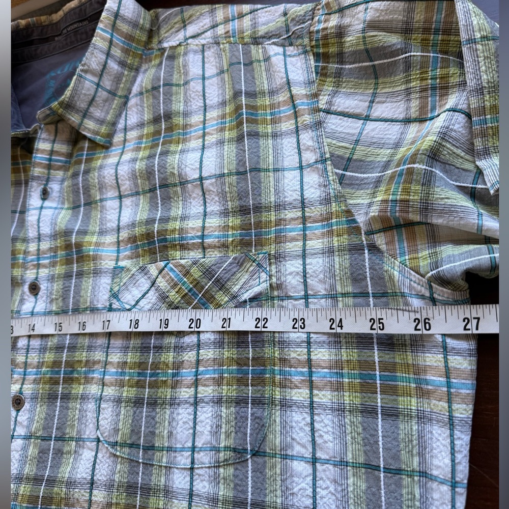 KUHL Mens XL Crinkle Stallion Short Button Up Lightweight‎ Green Outdoor Hiking - Picture 8 of 9